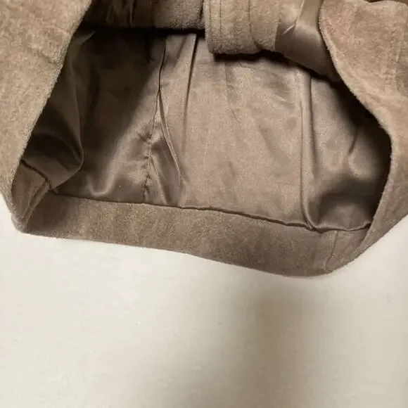 NEW BLANKNYC WOMENS TAUPE LEATHER LONG SLEEVE COLLARED HOODED MOTO JACKET SIZE S - Picture 4 of 9